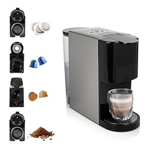 Princess 249450 Multi Capsule Koffiezetapparaat Staal 4-in-1-19 bar - geschikt voor meerdere koffiesoorten