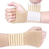 【MÁXIMA COMODIDAD】 Ajustable muñequera material liviano y duradero con propiedades que absorben la humedad y son resistentes al sudor para brindar comodidad durante todo el día mientras trabaja y duerme. La muñequera de compresión retiene el calor terapéutico para mejorar la circulación y promover la curación. El soporte para la muñeca le permite realizar fácilmente sus actividades diarias.