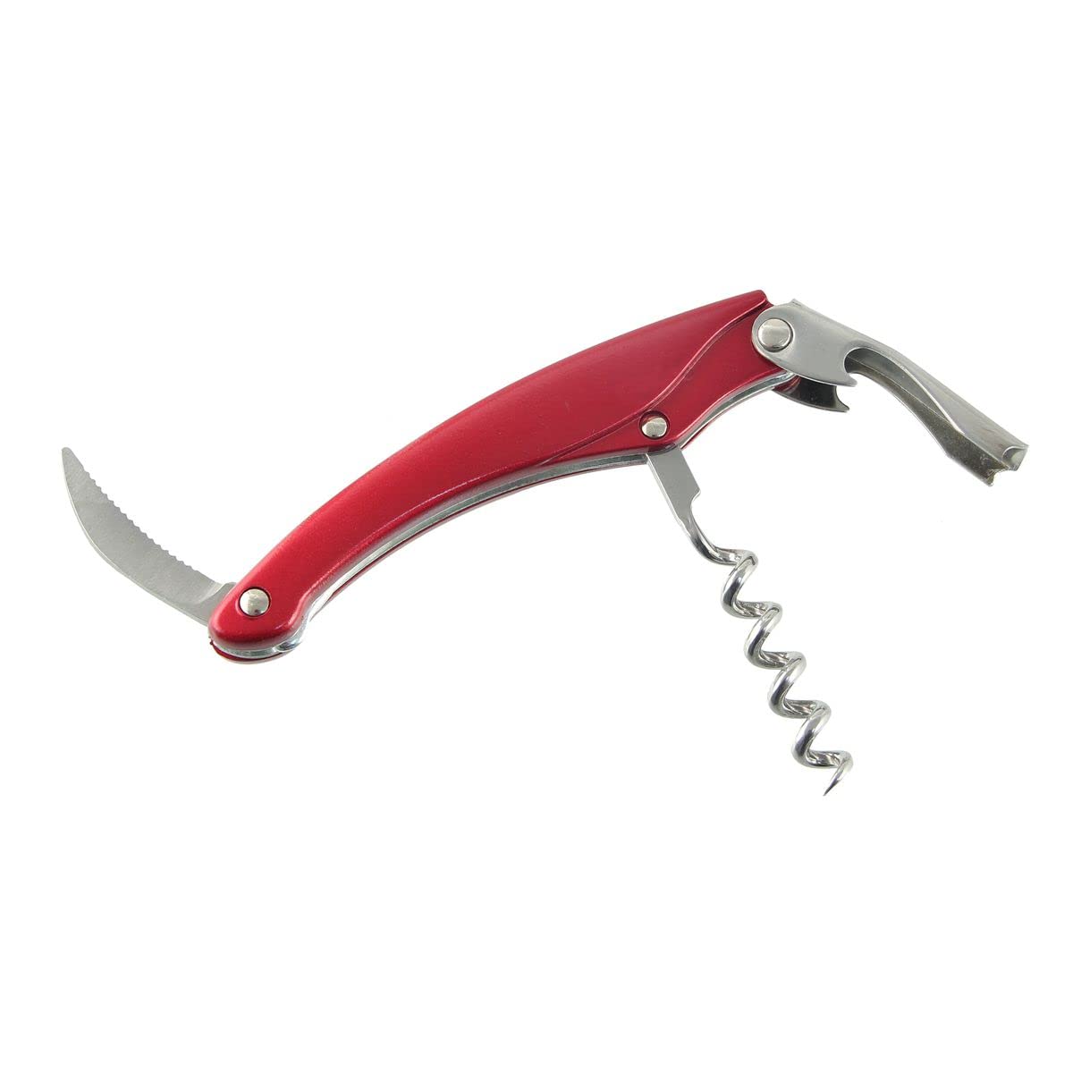 Fackelmann Cavatappi Sommelier, Acciaio, Rosso
