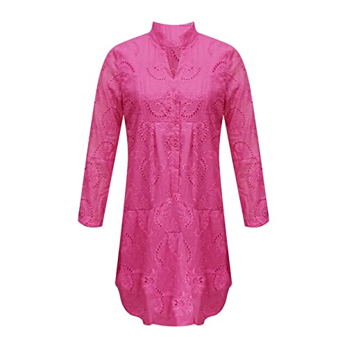 Robe robe de printemps été 2026 ample chic brodée fleurie