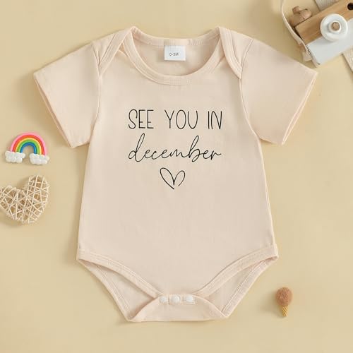 Image of woshilaocai Baby Announcement Bodysuit Pregnancy Reveal for Family | Pregnancy Reveal Ideas&New Baby Surprise for Grandparents, Husband, Aunt, Uncle, Gender Natural Romper, Funny Announcement
