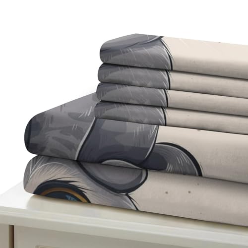 Housse de couette fermeture éclair motif chat en microfibre ultra douce - 6
