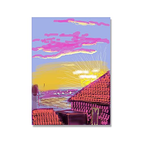 Cuadros de pintura famosa para renovar paredes vacías: póster abstracto David Hockney 50x70cm