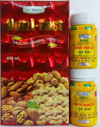 Dr. Biswas Nutri Fast Syrup & Good Health Capsule(Pack Of 3) (B09XDMS26M) Amazon Price History, Amazon Price Tracker