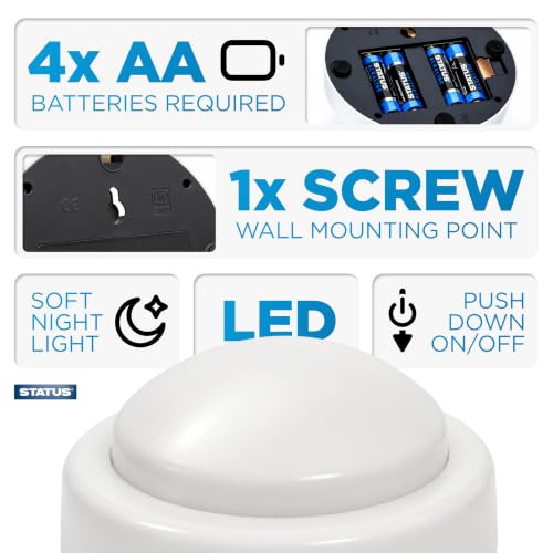 Luz de empuje STATUS LED adhesiva circular en pack de dos unidades modelo SPOL4 4