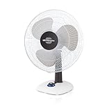 Orbegozo TF 0133, Ventilador de sobremesa, oscilante, 3 velocidades, diámetro hélice 30 cm, asa, 40 W, asa de transporte y rejilla de seguridad, piloto luminoso LED, color blanco