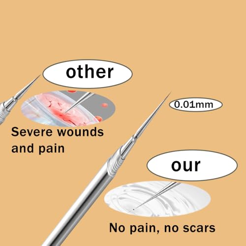Professional Blackhead Remover Tool Kit - Comedone Extractor & Skin Scraper Set with Case - Stainless Steel Blemish Acne Treatment for Face/Nose/Chin - Dermatologist Approved - Thumbnail 6