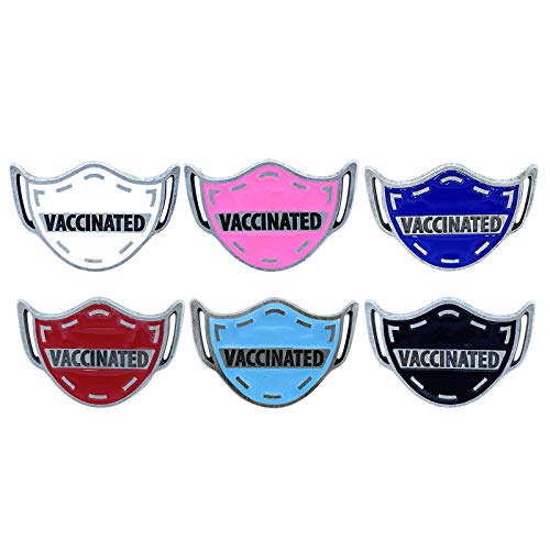 I Have Been Vaccinated Pin Mask Metal Lapel Pin Men And Women Brooches 6 PCS