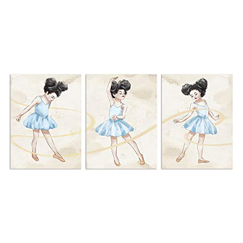 Kalawa Ballerina Wall Decor Lovely Ballet Girl Wall Art Graceful Dancing Kid Print Canvas Elegant Ballet Dancer Poster Fashion Painting For Living Room Bedroom And Dancing Room Framed Ready To Hang #TOP1