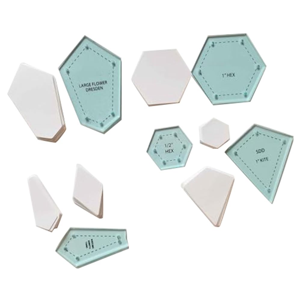 Sunmeit As Shown 300 Pieces Paper Patchwork Shapes Acrylic Quilt Template Quilting Patchwork Patchwork Craft Sewing