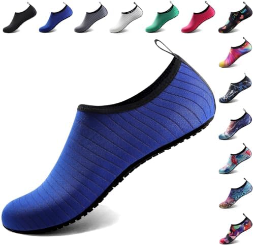 ATHMILE Water Shoes for Women Men Quick-Dry Aqua Socks Swim Beach Barefoot Yoga Exercise Wear Sport Accessories Pool Camping Must Haves Adult Youth Size