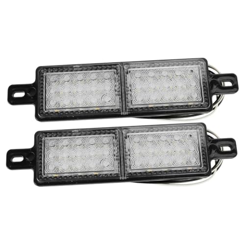 Luz direccional lateral blanca de 30 LED para parachoques de camiones y remolques, 2 uds