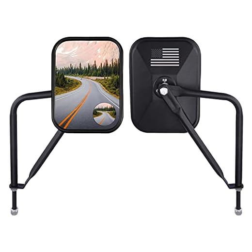 MKING Door Off Mirrors Jeep Wrangler Mirror Safe Doors Off Driving for Jeep Wrangler CJ YJ TJ JK JL & Unlimited, Anti-Shake Quicker Install with Blind Spot Mirror Wide Angle, 2 Pack