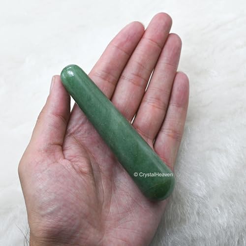 Image of Light Green Aventurine Crystal Wand - Smooth Crystal Wand for Energy Healing, Chakra Balancing, Meditation and Home Decor - Crystals and Healing Stones for Gift