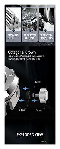 Bracelet de montre en métal homme GA2100 idéal pour le bureau et les sorties