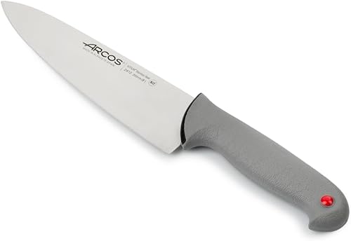 Arcos Serie Colour Proof - Cuchillo de chef de 8" - Hoja de acero inoxidable de nitrum - Mango ergonómico de polipropileno con revestimiento de