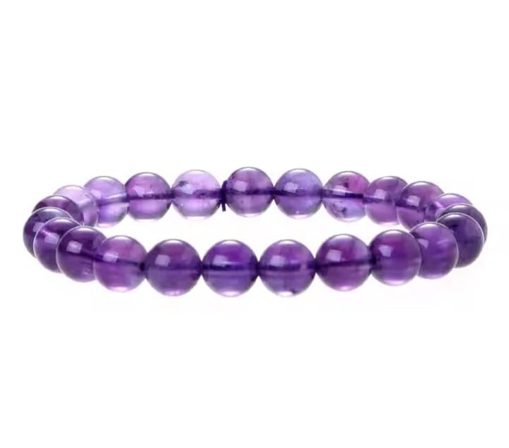Natural 8mm Amethyst Bracelet