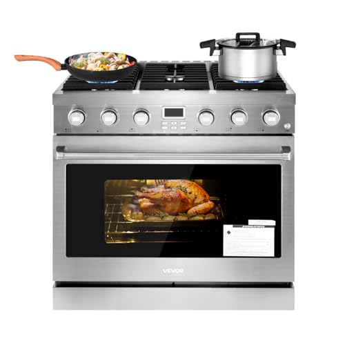 VEVOR Gas Range Oven, 36 Inches Width, Freestanding