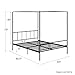 Novogratz Marion Metal Canopy Platform Bed Frame, Queen, Black
