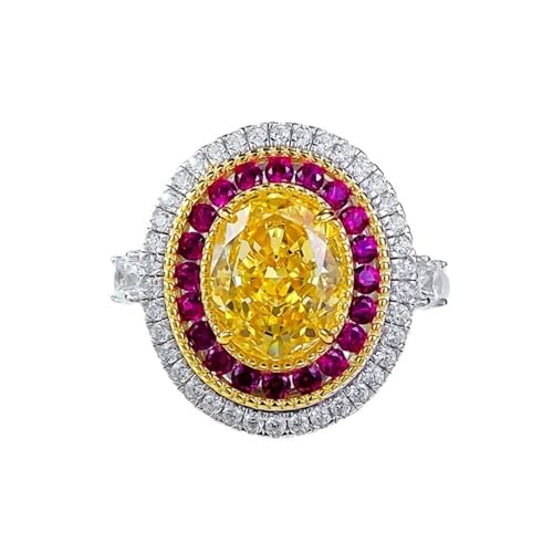 Bague de fiançailles ovale 2 carats : l'élégance d'un diamant jaune à votre doigt au quotidien