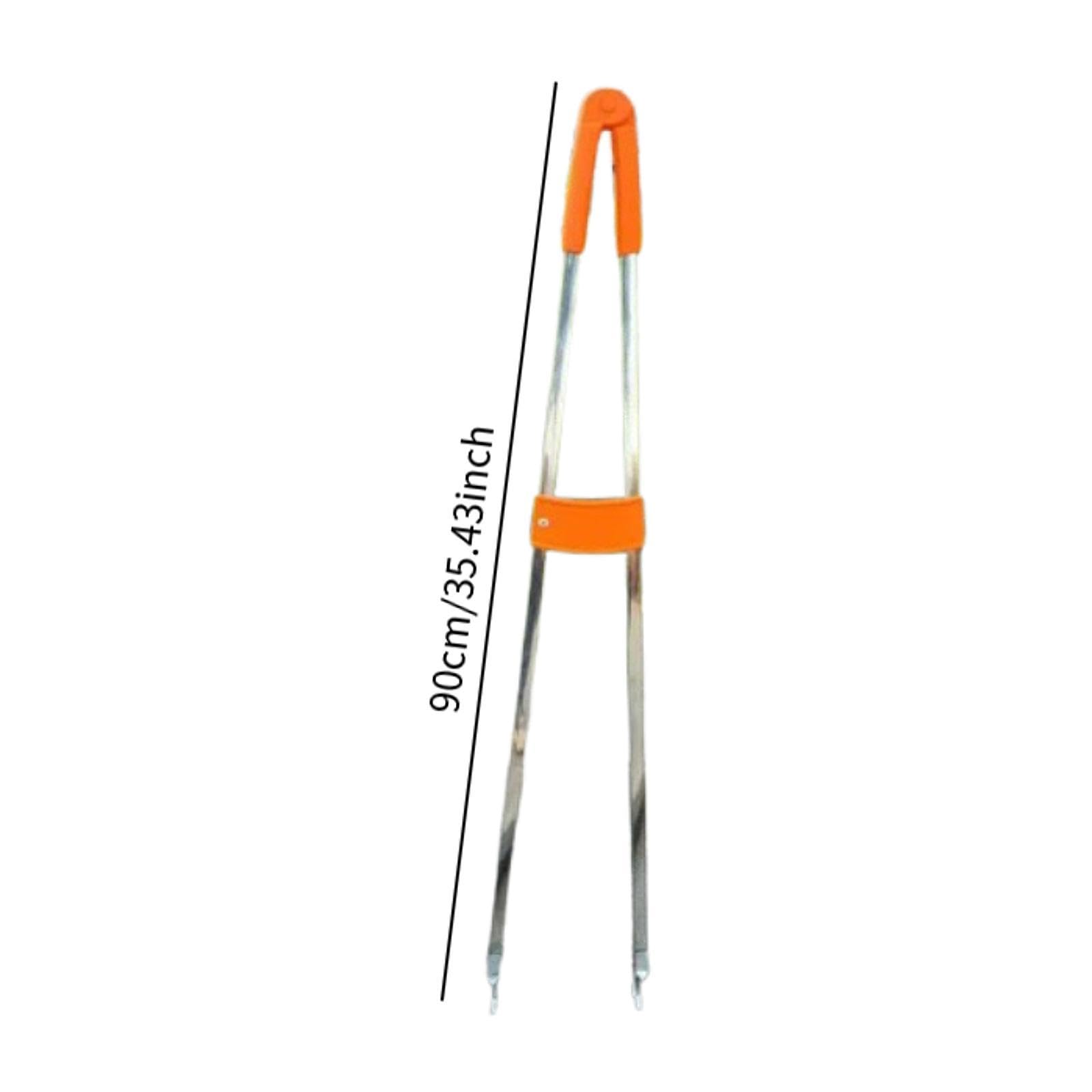 Generic Pinza Raccogli-rifiuti Multiuso in Acciaio Inossidabile Antiruggine con Impugnatura Ergonomica, Adatta per Giardino E, 90 Cm