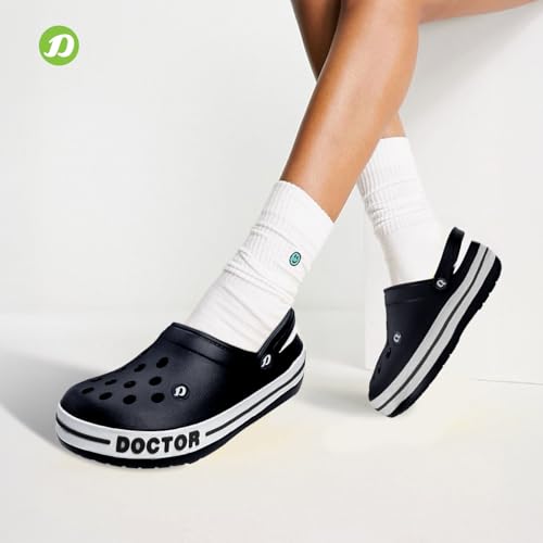 Image of DOCTOR EXTRA SOFT Men's Ultra Soft Casual Clogs /Sandals with Adjustable Back Strap for Adult | Comfortable | Light Weight | Stylish & Anti-Skid | Waterproof & Everyday Use Mules for Gents & Boys D-502