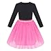Girls Dress Black Heart Pink Sequin Tulle Valentine's Day Dress Size 8