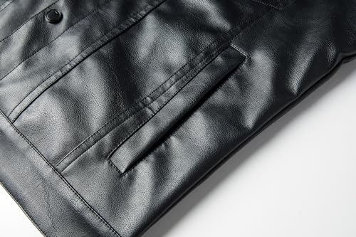 American Eagle US Flag Biker|Custom Name Personalized Motorcycle Leather PU Black Vest Men, Medium4