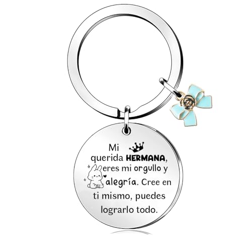 FCZIVA Llaveros Hermana Anillos Apreciar Citas Inspirador Navidad Cumpleaños Etiqueta Clave Mujeres Graduación Fomentar Accesorio Clave Año Nuevo Día Familiar Recuerdo Cree en Ti Mismo