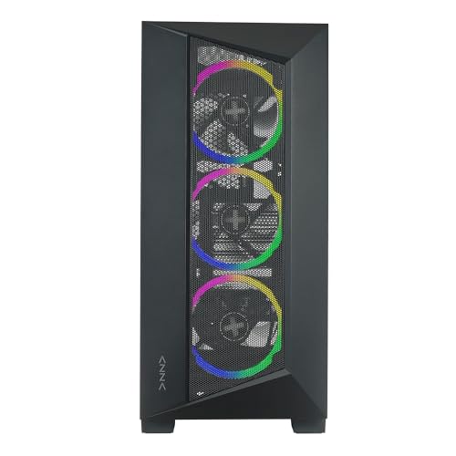 Gabinete para PC AZZA CSAZ-460A Octane A, Torre Media ATX para Gaming, Negro miniatura 2