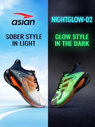 Image of ASIAN Glow in the Dark Sneakers Technology with Memory Foam Insole - Nightglow-02
