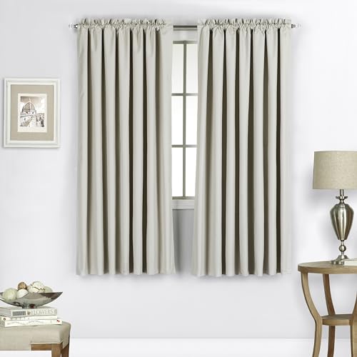 Madrista Home 2 Pc Rod Pocket 100% Blackout Window Curtain