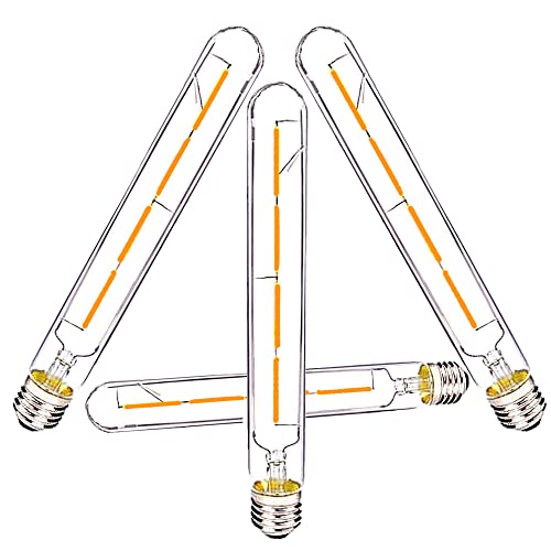 OUKAIDE E27 4W T30-225 lange Röhren Edison LED Birne, Weinlese-BirnenE27 LED Glühlampe antike Art Retro Braunglas Schraube Lampe, 400lm, Nicht Dimmble Warm White2700k (1 Stück) Cover