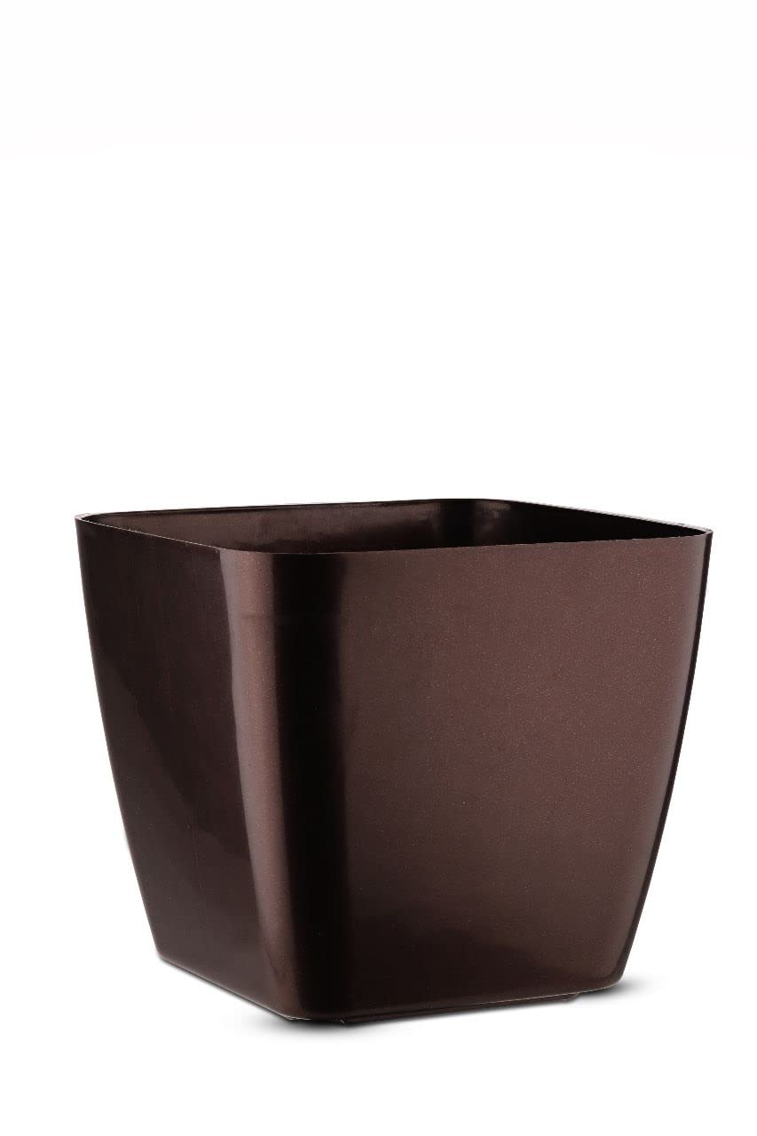 Amazon Brand - Umi 80% Virgin Plastic UV Treated Square Shape 8 Inch(20.32cm) Pearl Brown F.Square Flower Pot for Home Planter (Set of 5) (B0C3VF9M17) Amazon Price History, Amazon Price Tracker
