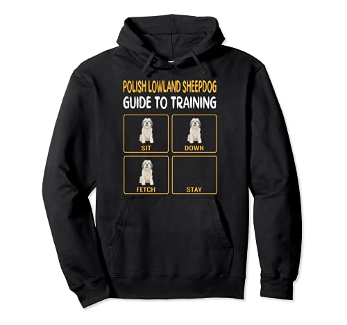 Polish Lowland Sheepdog Guide To Training Dog Obedience Pullover Hoodie, Black