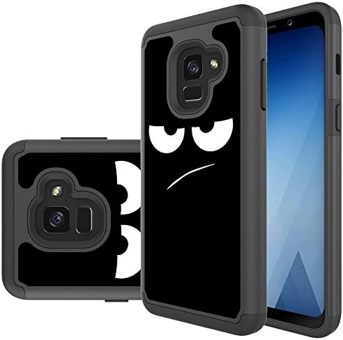 Galaxy A8+ 2018 Case, Galaxy A8 Plus 2018 Case,Gochina Rugged Dual Layer Silicone Plastic Case for Samsung Galaxy A8 Plus 2018 (Black)