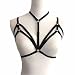 VESNIBA Alluring Women Harness Bra Elastic Cage Bra Strappy Hollow Out Bra Bustier (XL, Black)