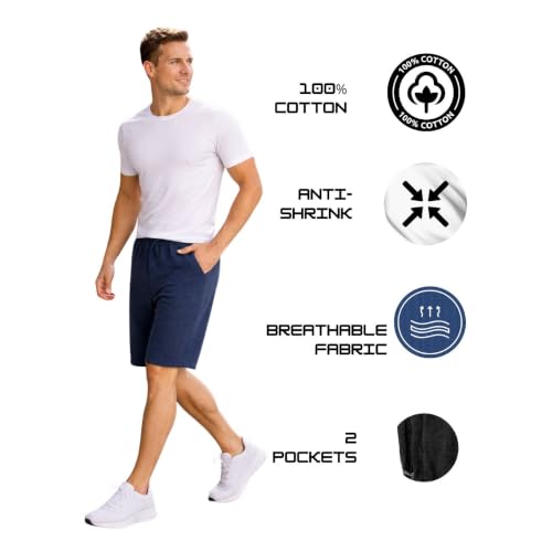 Image of KART BLACK Plus Size Men's Shorts with Pocket|Casual Knit Shorts|Printed Shorts|Over Sized Shorts|(S,M,L,XL,XXL,3XL,4XL,5XL) Combo Pack of 2