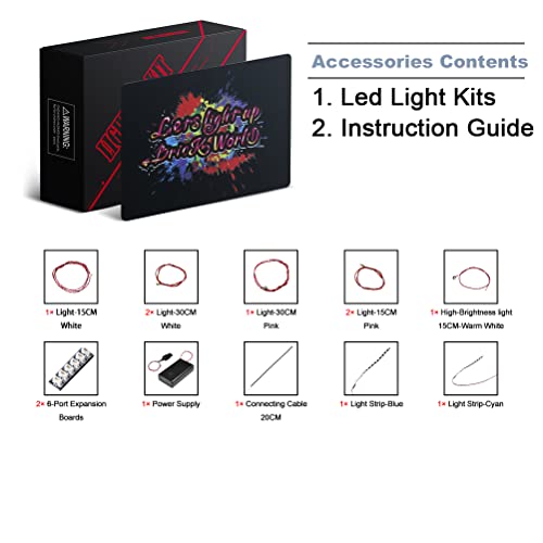 BrickBling Light Only, Compatible with Lego 10311 Orchid, LED Lighting Kit Compatible with Orchid 10311 (Lights Only, Not Come with Model) (Classic Version)