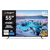 FPD TV 55 pollici Smart TV 4K UHD, Google TV con Cast integrato, Dolby Vision e Dolby Atmos, HDR 10, MEMC per immagini più fluide