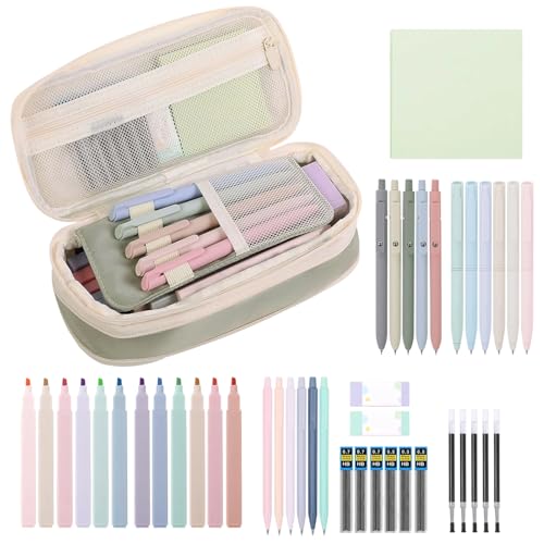 Fournitures scolaires esthétiques carnet à écriture fluide et trousse de cours - 2