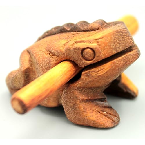 Klangfrosch Größe XS Handarbeit aus Chamcha Holz