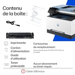 HP Color LaserJet Pro 3302fdw, 499Q8F, Imprimante Multifunction A4, Recto/Verso Automatique Couleur, 25 ppm, USB, Wi-FI, Fax, Copie, ADF, Smart, Bleue