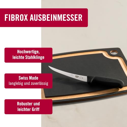 Victorinox Fibrox Ausbeinmesser, Scharfes Küchenmesser für Fleisch und Fisch, 15 cm, Gebogene Klinge, Flexibel, HACCP geeignet, Rutschfest… – Ansicht 6
