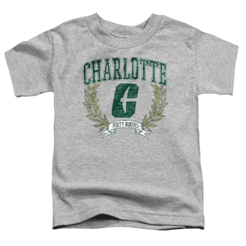 LOGOVISION The University of North Carolina at Charlotte Laurels Dark Kids T Shirt (2) for Toddler Boys and Girls, Athletic Heather