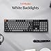 Keychron K10 Full Size 104 Keys Bluetooth Wireless Mechanical Gaming Keyboard for Mac Windows with Keychron Silent K Pro Red Switch, Multitasking/White LED Backlight/USB C Wired Computer Keyboard