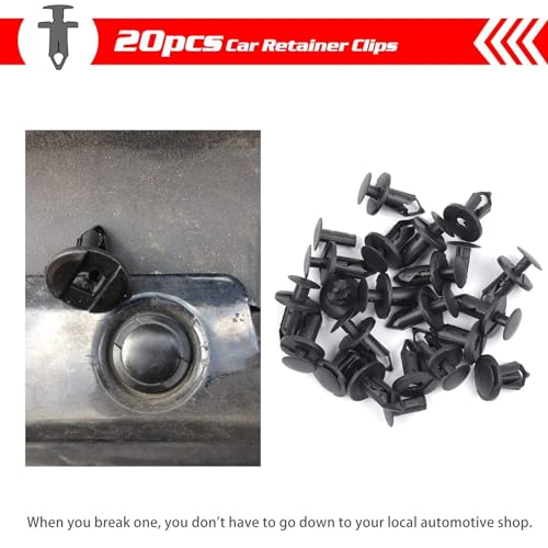 Image of OTUAYAUTO 20PCS Fender Clip Nylon Fastener, Replacement for Jeep Wrangler Cherokee Commander Liberty, Dodge Avenger Journey Durango Caravan, Saturn, Ford Escape