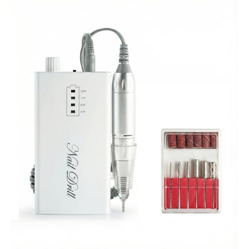 Kit de Taladro eléctrico para uñas, Lima de uñas en Forma de bolígrafo, Amoladora de manicura y pedicura, Herramienta de Pulido de bajo Ruido y vibración para uñas de Gel acrílico, hogar y salón