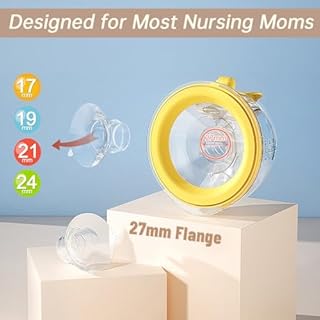 Hands-Free Collection Cups Compatible with Spectra S1 S2 S9, Replace Breast Pump Kits Compatible with Spectra Breast Pumps, 27mm Flange + 17/19/21/24mm Inserts