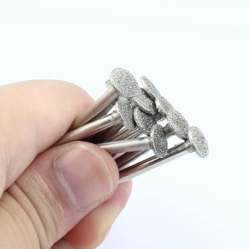 10 piezas de fresas de diamante en T con mango de 1/8" miniatura 4